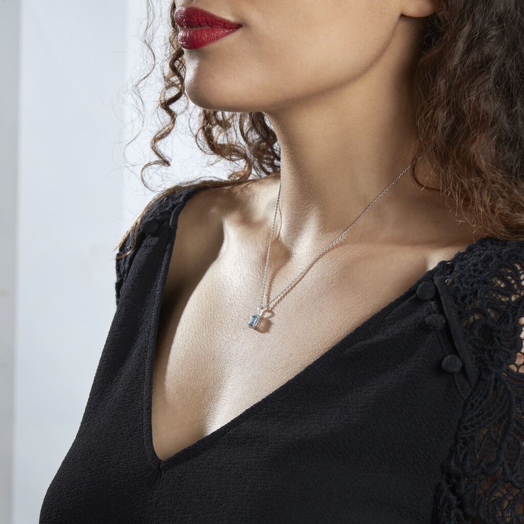 Collier Aladin Argent Blanc Oxyde De Zirconium - Colliers fantaisie Femme | Histoire d’Or
