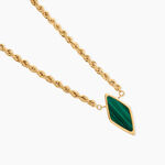 Collier Jerry Or Jaune Malachite - Colliers Femme | Histoire d&rsquo;Or