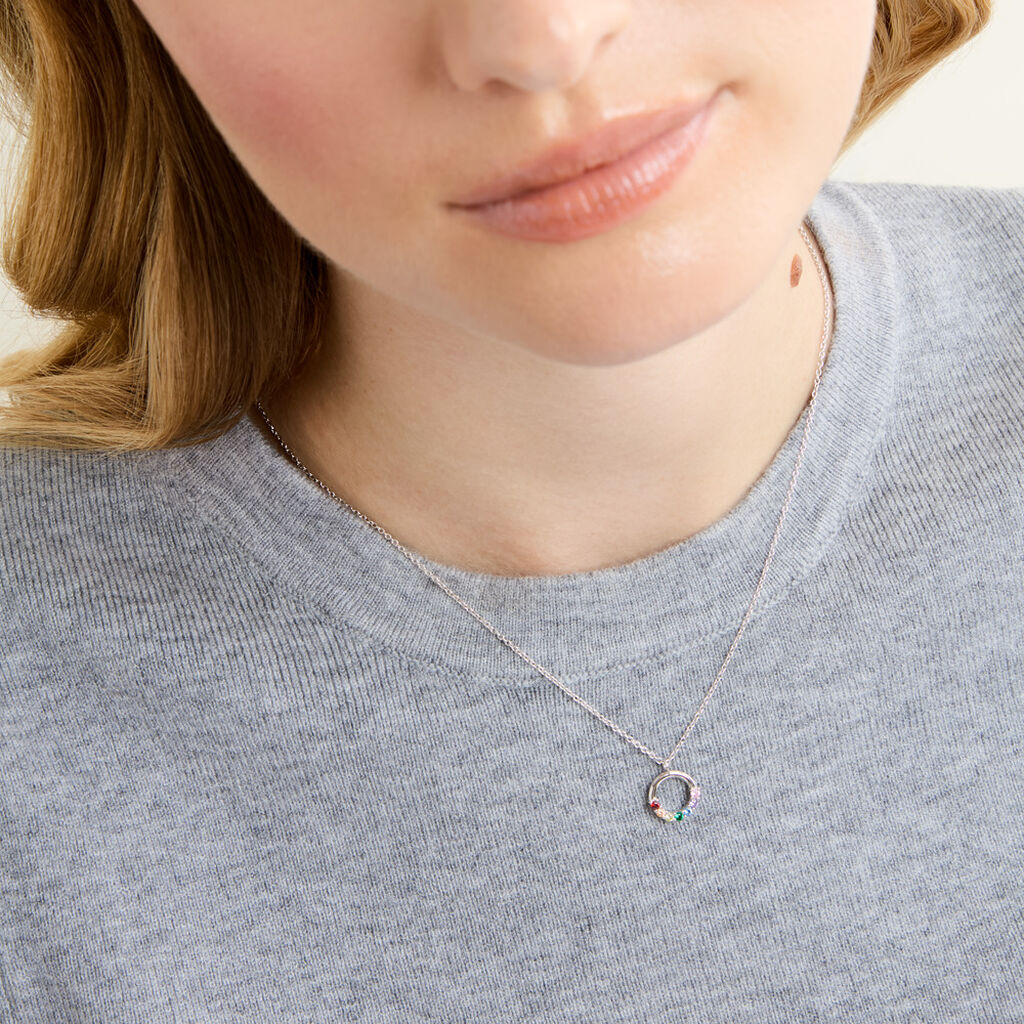 Collier Argent Giustino Oxydes De Zirconium - Colliers fantaisie Femme | Histoire d&rsquo;Or