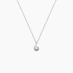 Collier Vrille Accompagnee Or Blanc Diamant - Colliers Femme | Histoire d&rsquo;Or