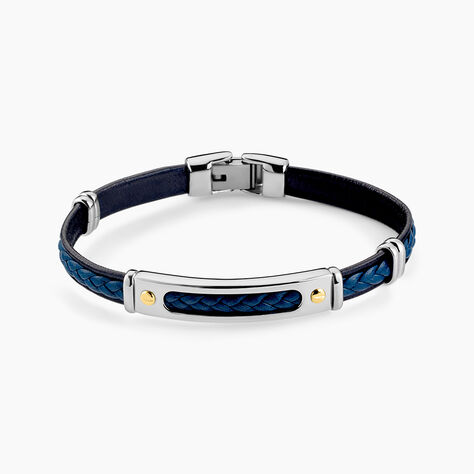 Bracelet Jourdan Cuir Bleu - Bracelets Cuir Homme | Histoire d&rsquo;Or