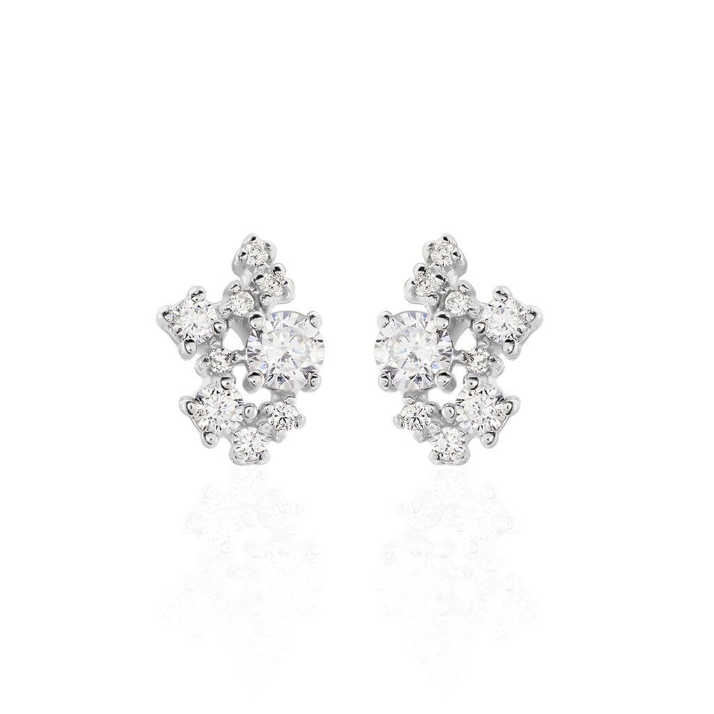 Boucles D'oreilles Pendantes Amissa Argent Blanc Oxyde De Zirconium - Boucles d'oreilles fantaisie Femme | Histoire d’Or