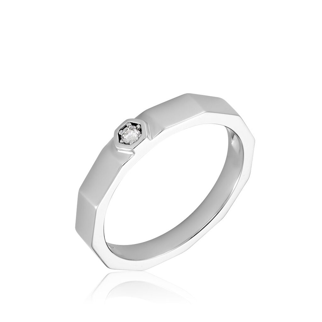 Bague Ishtar Argent Blanc Oxyde De Zirconium - Bagues solitaires Femme | Histoire d’Or