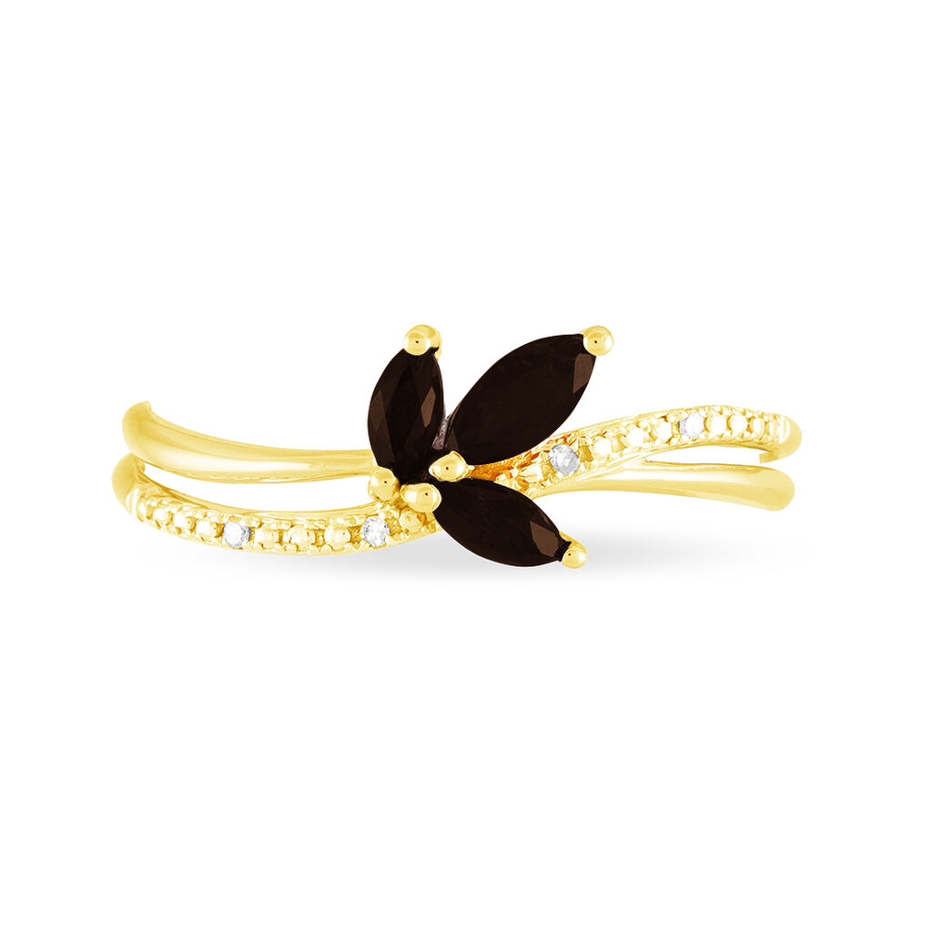 Bague Angie Or Jaune Quartz Et Diamant - Bagues avec pierre Femme | Histoire d’Or