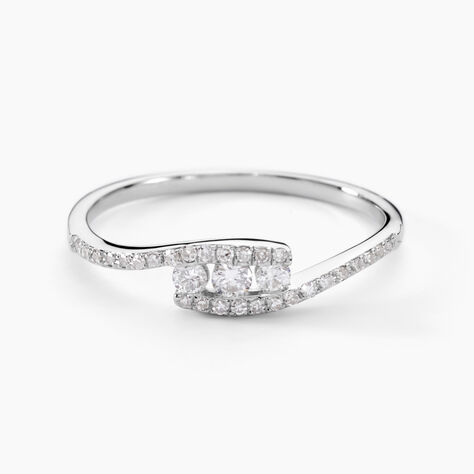 Bague Eternite Or Blanc Diamant - Bagues avec pierre Femme | Histoire d’Or