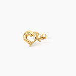 Boucles D'Oreilles Puces Anne-Maudae Coeurs Argent Dor&eacute; A L'Or 750/1000 - Boucles d'oreilles fantaisie Femme | Histoire d&rsquo;Or