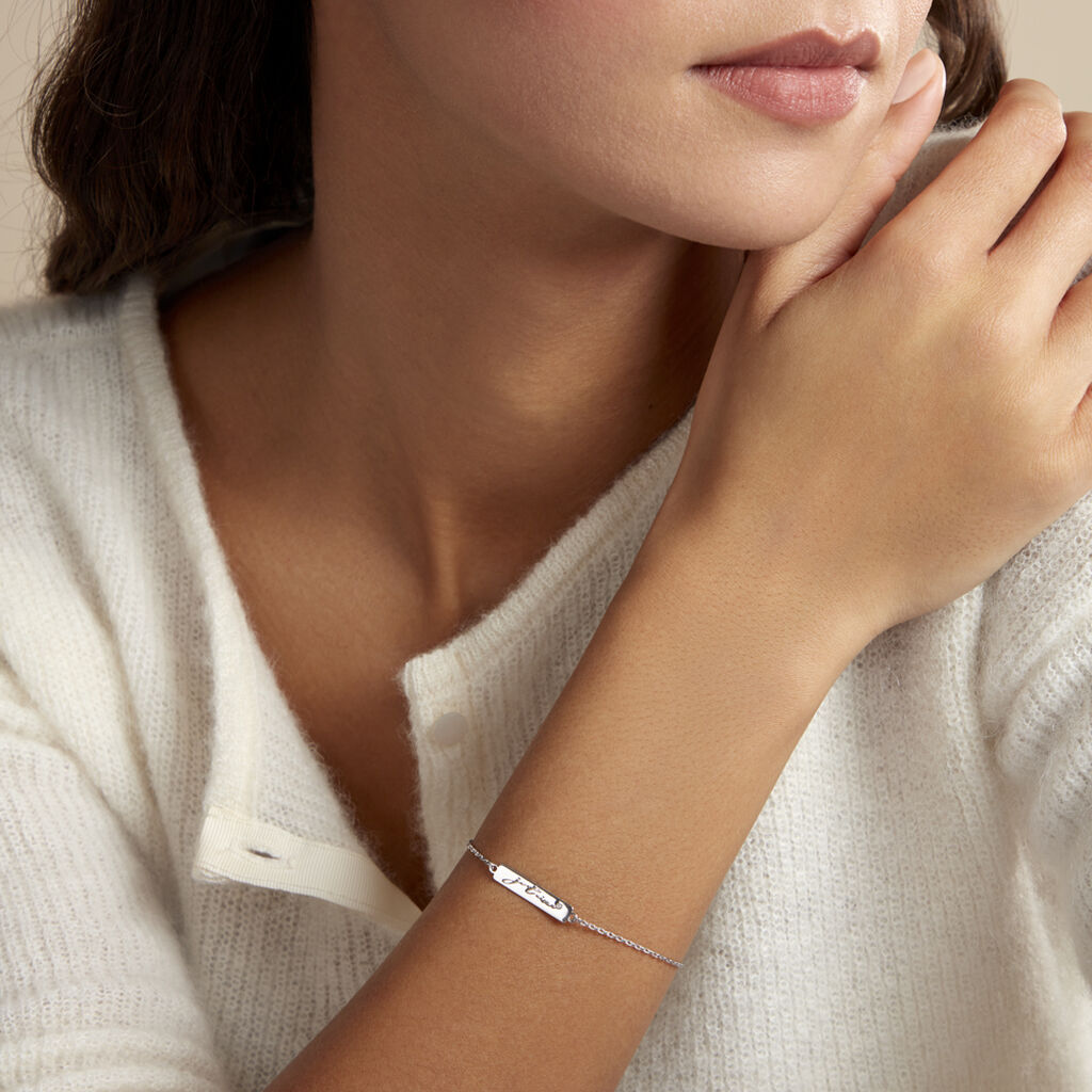 Bracelet Lorayne Argent Blanc - Bracelets Femme | Histoire d’Or