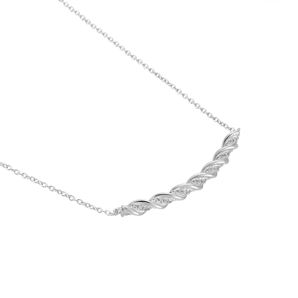 Collier Argent Blanc Remigius Oxydes De Zirconium - Colliers fantaisie Femme | Histoire d’Or