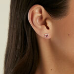 Boucles D'Oreilles Puces Red Velvet Or Jaune Rhodolite Oxyde - Clous d'oreilles Femme | Histoire d&rsquo;Or