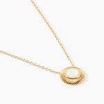 Collier Osana Argent Dor&eacute; A L'Or 750/1000 Nacre - Bijoux avec pierres Femme | Histoire d&rsquo;Or