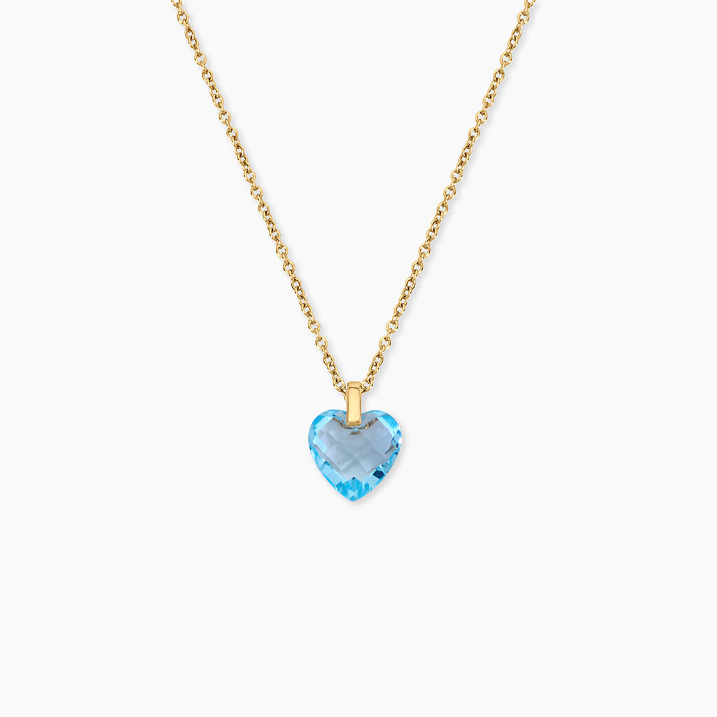 Collier Ludmille Argent Dor&eacute; A L'Or 750/1000 Topaze - F&ecirc;te des m&egrave;res Femme | Histoire d&rsquo;Or
