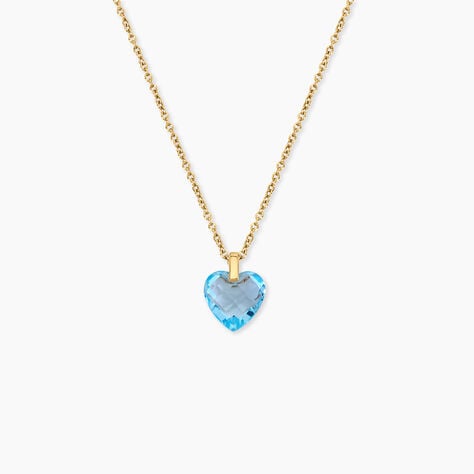 Collier Ludmille Argent Dor&eacute; A L'Or 750/1000 Topaze - F&ecirc;te des m&egrave;res Femme | Histoire d&rsquo;Or