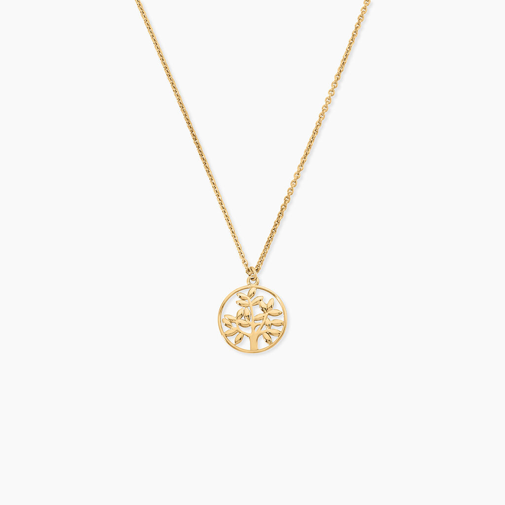 Collier Dahlila Argent Dor&eacute; A L'Or 750/1000 - Bijoux sans pierre Femme | Histoire d&rsquo;Or