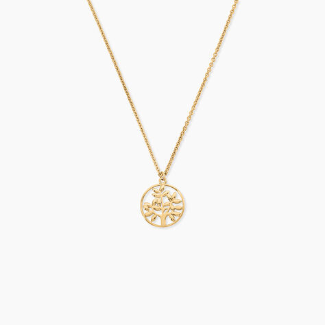 Collier Dahlila Argent Dor&eacute; A L'Or 750/1000 - Bijoux sans pierre Femme | Histoire d&rsquo;Or