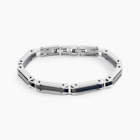 Bracelet Jourdan Homme El Castillo Acier Bicolore Noir Et Blanc - Bracelets Homme | Histoire d’Or