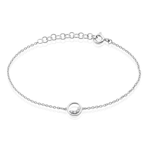 Bracelet Court Argent Blanc Vivence Oxyde De Zirconium - Bracelets Femme | Histoire d&rsquo;Or