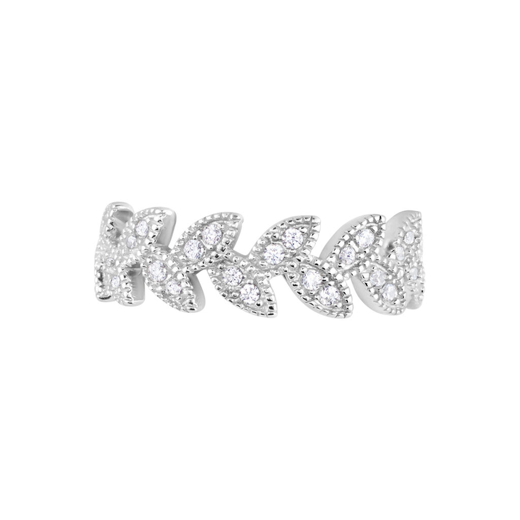 Bague Argent Blanc Cynome Oxydes De Zirconium - Bagues avec pierre Femme | Histoire d’Or