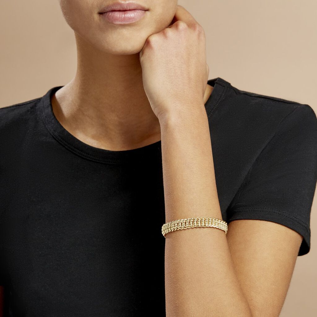 Bracelet Jimmy Maille Americaine Or Jaune - Bracelets chaîne Femme | Histoire d’Or