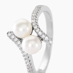 Bague Lua Argent Blanc Perle De Culture Oxyde De Zirconium - Bagues avec pierre Femme | Histoire d&rsquo;Or