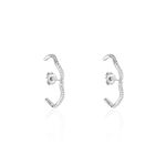 Boucles D'oreilles Lowri Argent Blanc Oxyde De Zirconium - Boucles d'oreilles cr&eacute;oles Femme | Histoire d&rsquo;Or