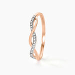 Bague Alizee Or Rose Diamant - Bagues avec pierre Femme | Histoire d&rsquo;Or