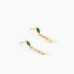 Boucles D'Oreilles Pendantes Amazone Plaqu&eacute; Or Jaune Oxyde De Zirconium - Boucles d'oreilles fantaisie Femme | Histoire d&rsquo;Or