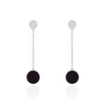 Boucles D'oreilles Pendantes Adonya Argent C&eacute;ramique Et Oxyde - Boucles d'oreilles fantaisie Femme | Histoire d&rsquo;Or