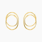 Boucles D'Oreilles Puces Mindy Acier Jaune - Boucles d'oreilles fantaisie Femme | Histoire d&rsquo;Or