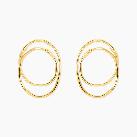 Boucles D'Oreilles Puces Mindy Acier Jaune - Boucles d'oreilles fantaisie Femme | Histoire d&rsquo;Or