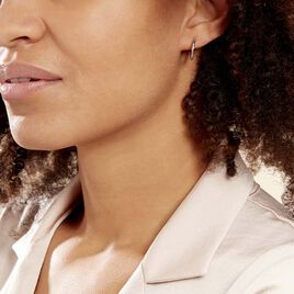 Créoles Argent Blanc Agathe - Boucles d'oreilles créoles Femme | Histoire d’Or