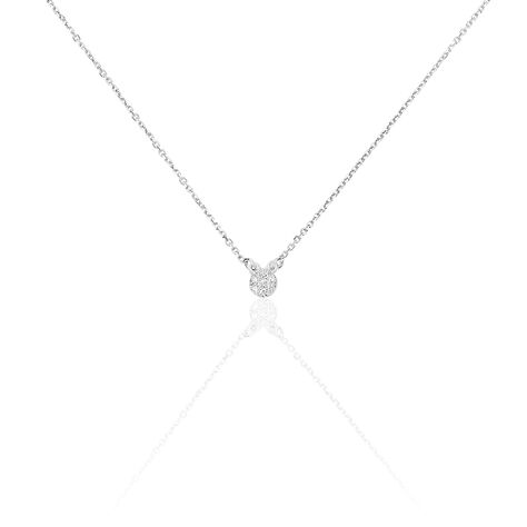 Collier Teani Or Blanc Diamant - Colliers Femme | Histoire d’Or