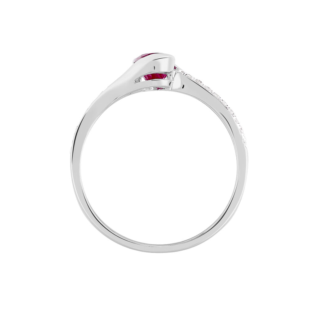 Bague Anja Or Blanc Rubis Et Diamant - Bagues solitaires Femme | Histoire d’Or