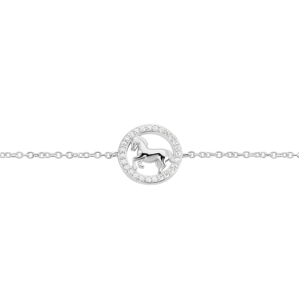 Bracelet Court Argent Blanc Ayeline Oxyde De Zirconium - Bracelets Femme | Histoire d’Or