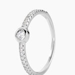 Bague Maryne Argent Blanc Oxyde De Zirconium - Bagues solitaires Femme | Histoire d&rsquo;Or