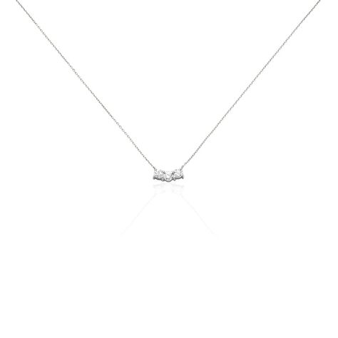 Collier Or Blanc Neely Diamants Synth&eacute;tiques - Colliers Femme | Histoire d&rsquo;Or