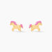 Boucles D'oreilles Puces Heldea Cheval Or Jaune - Clous d'oreilles Enfant | Histoire d’Or