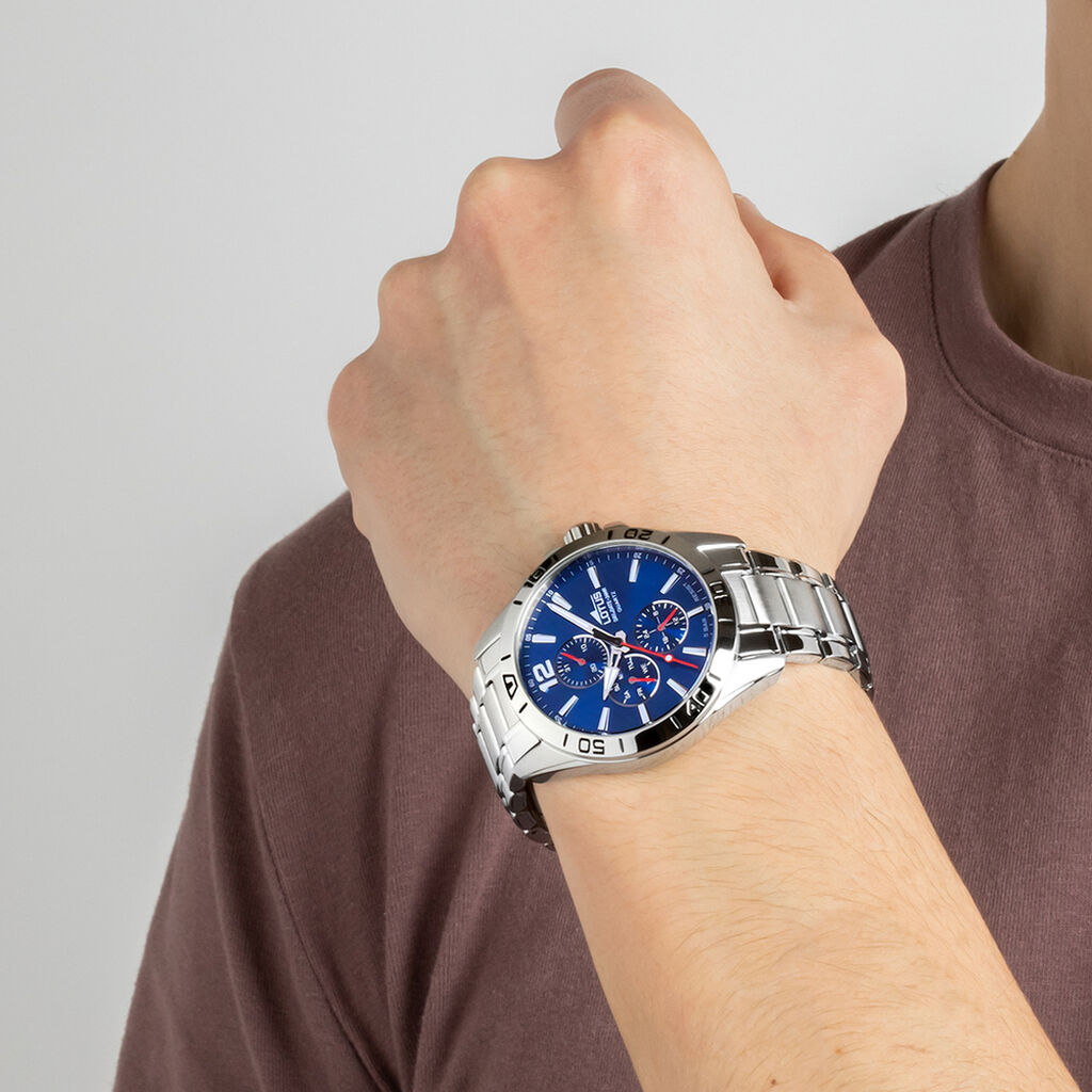 Montre Lotus Multifonction 42 Bleu - Montres Homme | Histoire d&rsquo;Or
