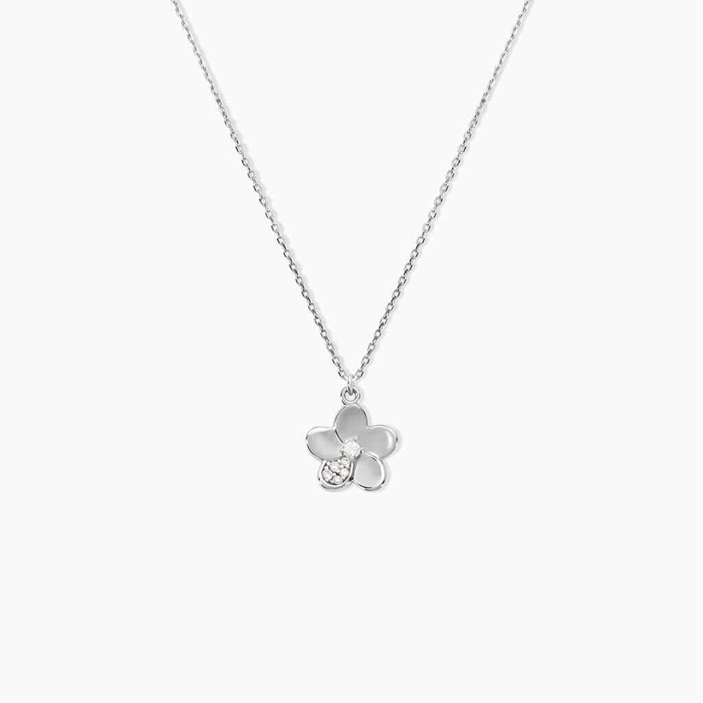 Collier Reem Argent Blanc Oxyde De Zirconium - Colliers fantaisie Femme | Histoire d&rsquo;Or