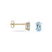 Boucles D'oreilles Puces Elea Serti Griffe Or Jaune Topaze - Clous d'oreilles Femme | Histoire d’Or