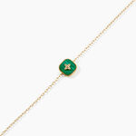 Bracelet Lucky Gems Or Jaune Malachite Oxyde De Zirconium - Bracelets Femme | Histoire d&rsquo;Or