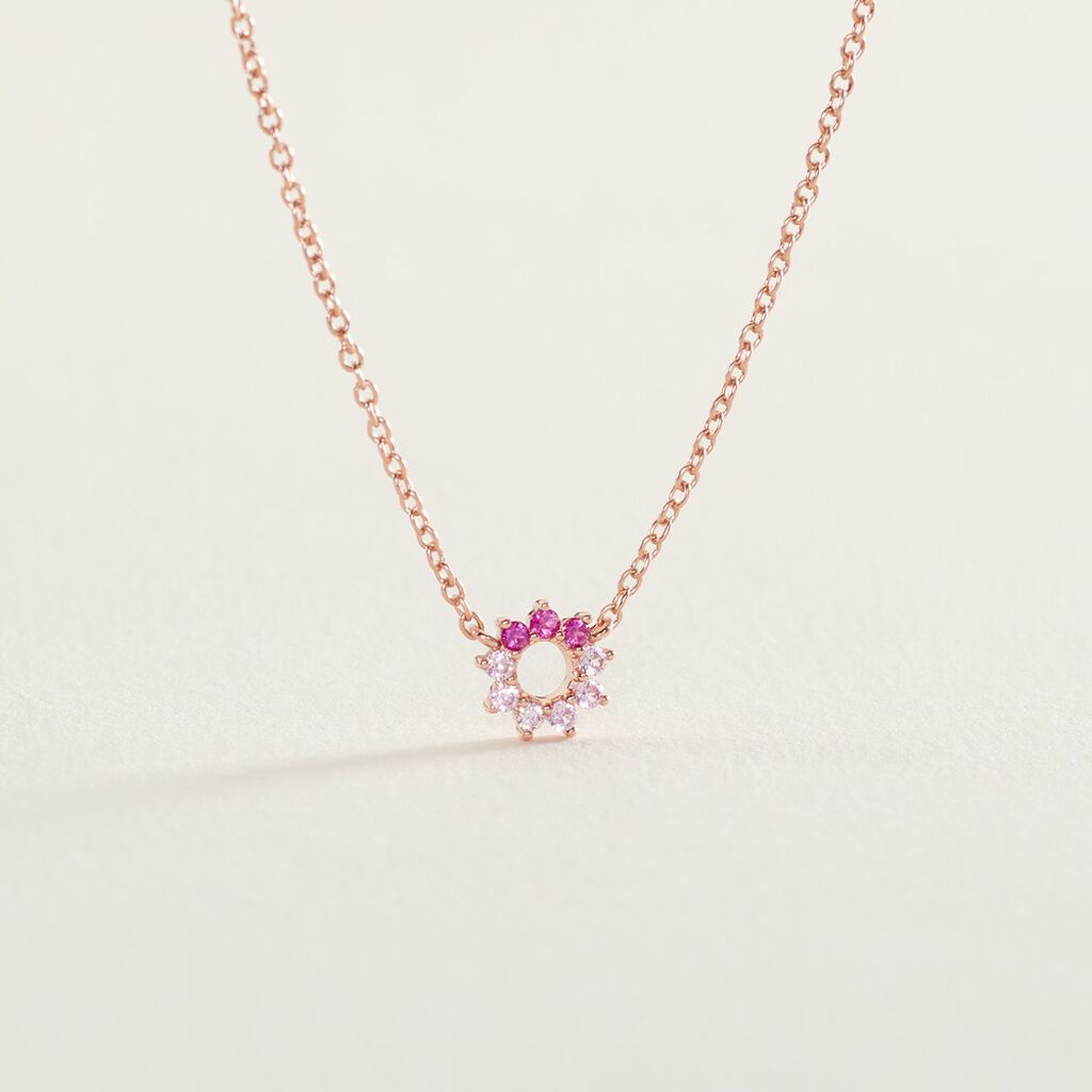 Collier Pavel Argent Rose Oxyde De Zirconium - Colliers fantaisie Femme | Histoire d&rsquo;Or