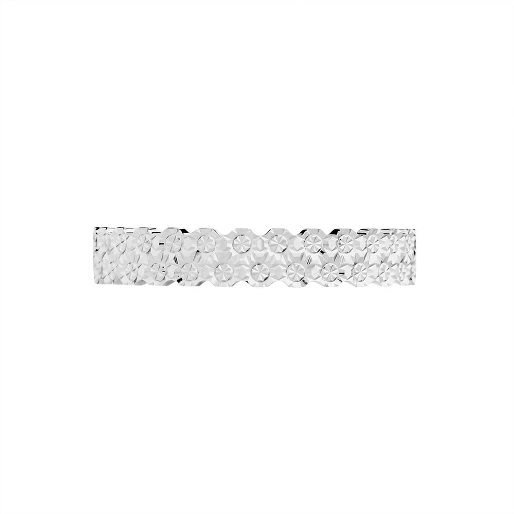 Alliance Dentelle 2 Rangs Diamantee Or Blanc - Alliances Femme | Histoire d’Or