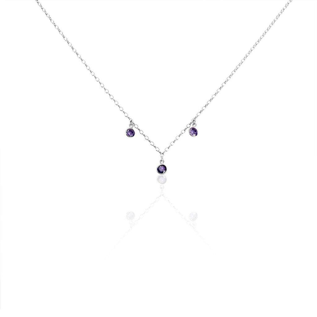 Collier Argent Blanc Muireall Oxydes De Zirconium - Colliers fantaisie Femme | Histoire d’Or