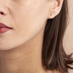 Boucles D'oreilles Puces Fidelia Boule Sablee Or Rose - Clous d'oreilles Femme | Histoire d&rsquo;Or