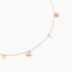 Collier Pampilles Color&eacute;es Or Jaune Nacre - Colliers Femme | Histoire d&rsquo;Or