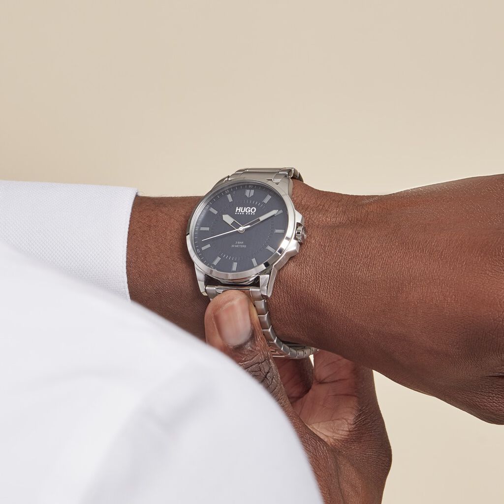 Montre Hugo First Bleu - Montres Homme | Histoire d’Or