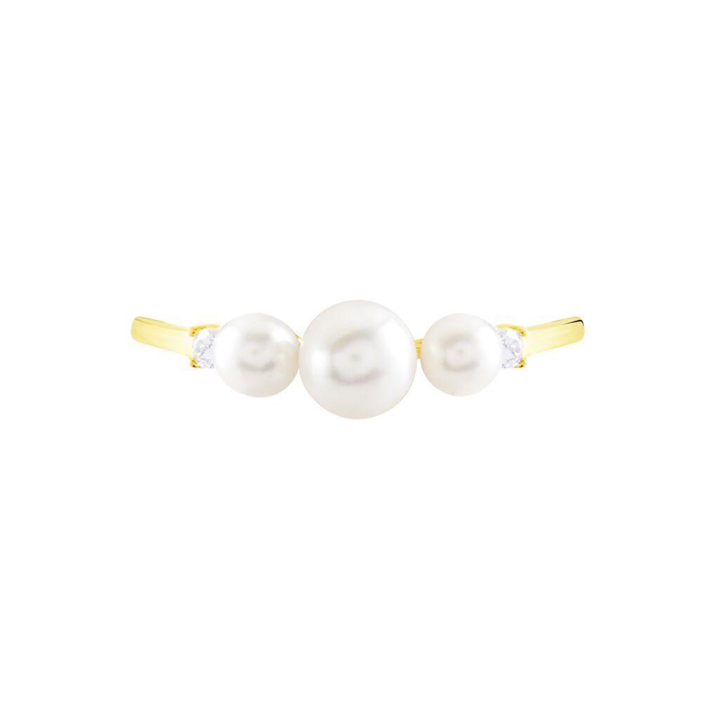 Bague Jwan Or Jaune Perle De Culture - Bagues avec pierre Femme | Histoire d’Or
