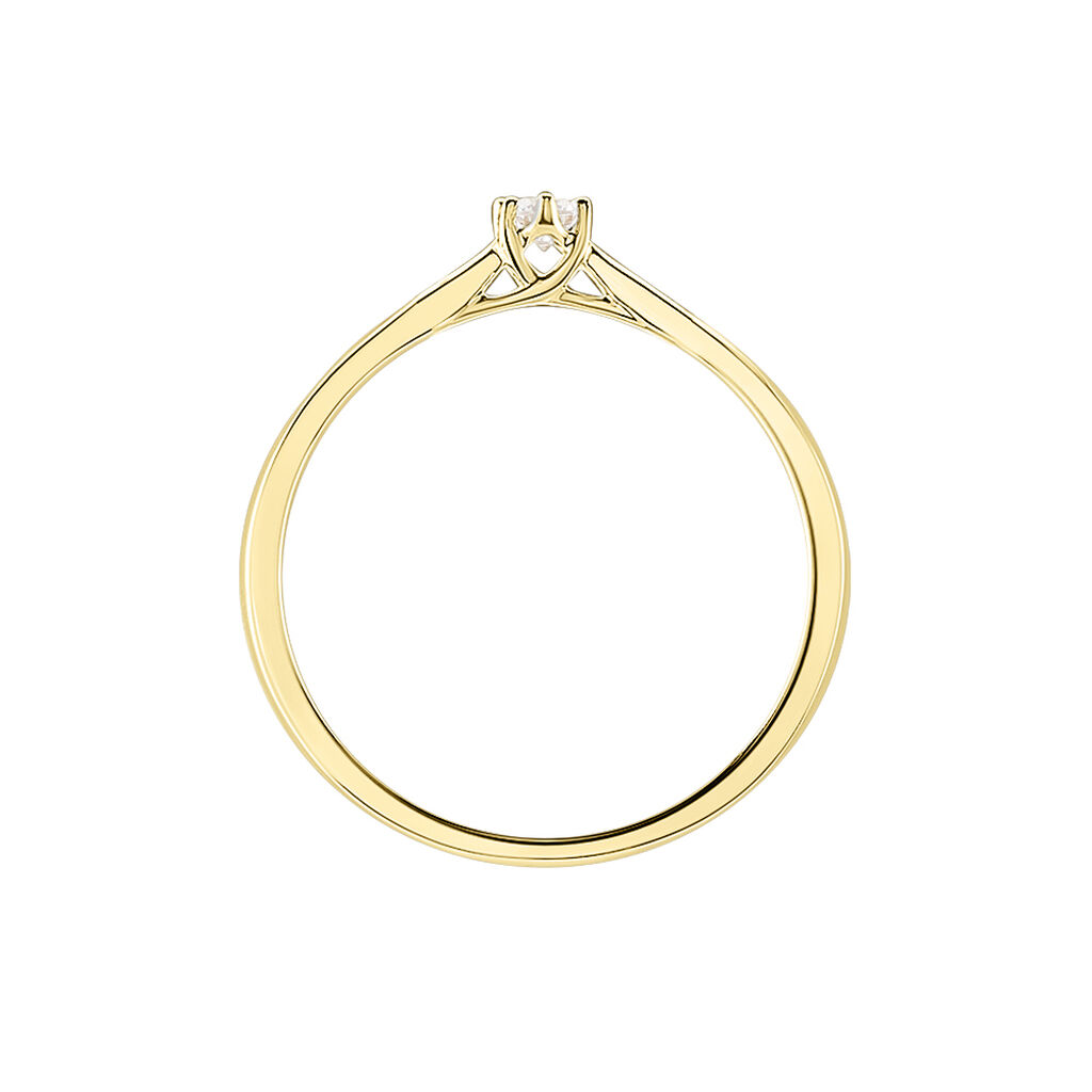 Bague Solitaire Athena Or Jaune Diamant - Bagues solitaires Femme | Histoire d&rsquo;Or