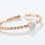 Bague Solitaire Gaxina Or Rose Diamant - Bagues solitaires Femme | Histoire d&rsquo;Or