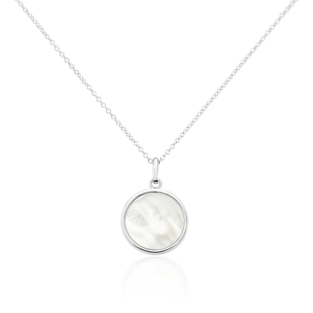 Collier Sa&uuml;l Argent Blanc Nacre - Colliers fantaisie Femme | Histoire d&rsquo;Or